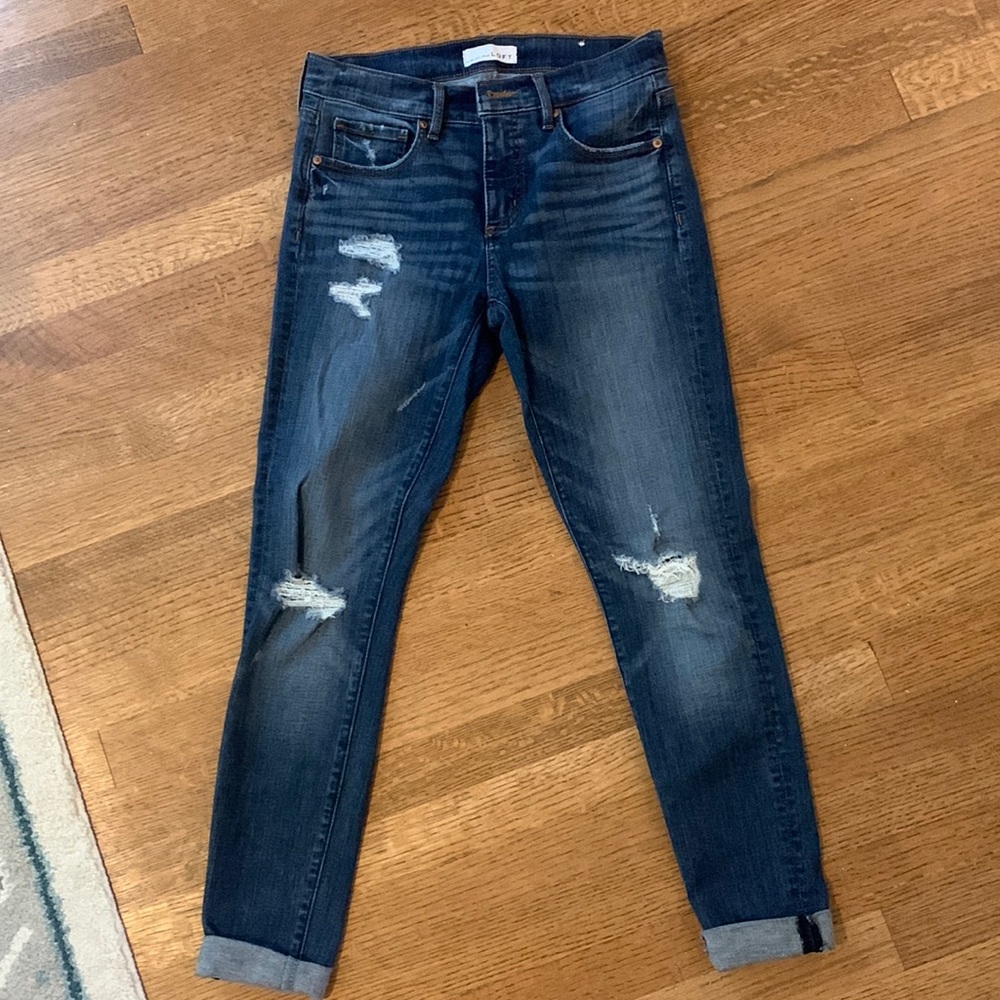 Ann Taylor loft ripped denim jeans